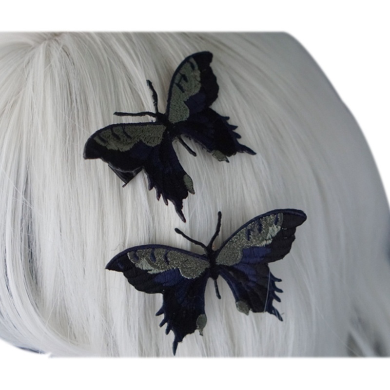 Trâm Cài Tóc Thêu Hình Bướm Phong Cách Gothic