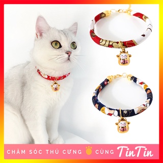 Vòng Đeo Cổ Hình Mèo Thần Tài Maneki-neko Cho Chó Mèo - Phụ Kiện Thời Trang Thú Cưng #Tintin Pet Store