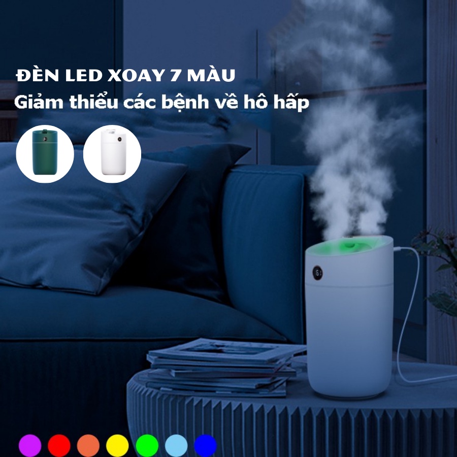 Máy Phun Sương Tinh Dầu Phòng Ngủ Cỡ Lớn 3l Xông Phòng Khuếch Tán Toả Hương Thơm Tạo Độ Ẩm Khử Mùi Đuổi Muỗi Côn Trùng