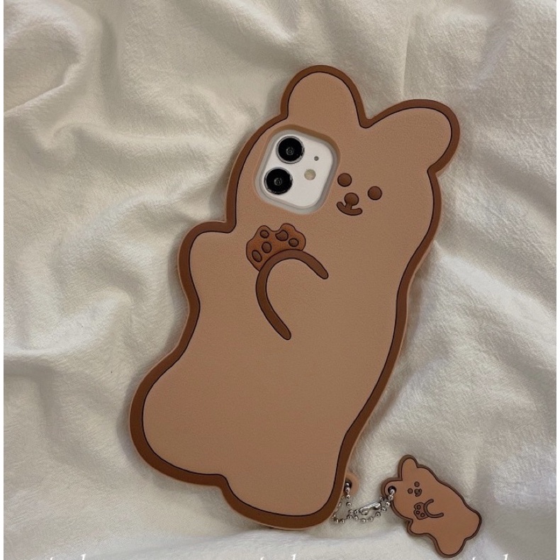 Ốp Lưng iPhone 7Plus/8Plus/XsMax/11/11ProMax/12/12Pro/12ProMax Silicon Hình Gấu Cookies