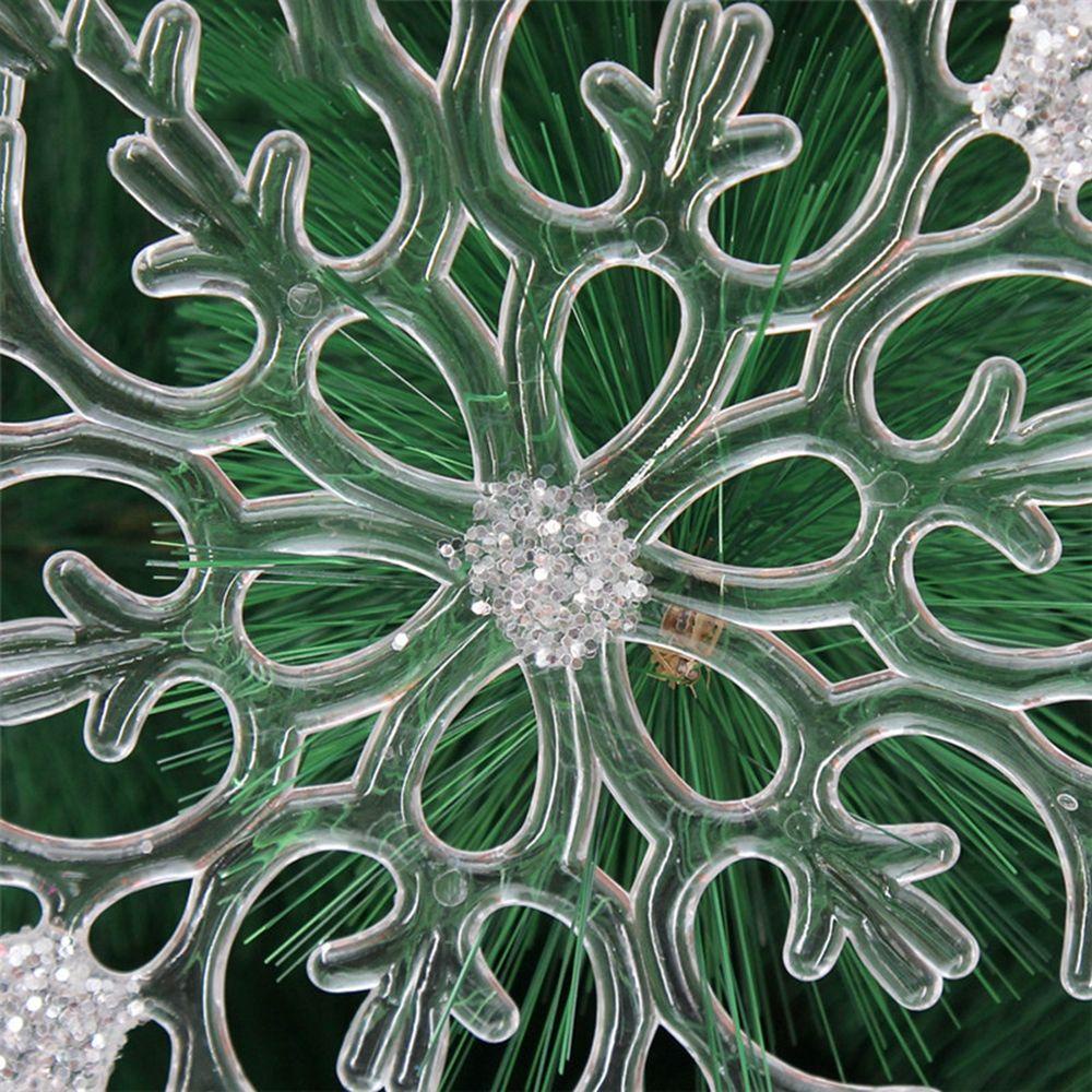 YIYU Hoa Tuyết Trong Suốt Treo Cây Thông Trang Trí Giáng Sinh Năm Mới