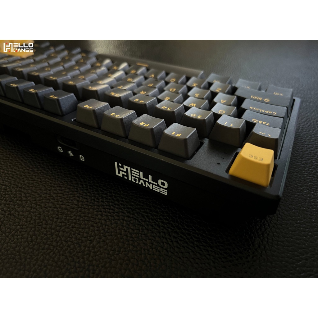 Bàn phím Helloganss HS87T RGB 3 mode Bluetooth 5.0/ 2.4G/ Type-C - Chính hãng