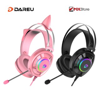 Tai nghe Dareu EH469 Pink Cat / Black 7.1 Surround LED RGB