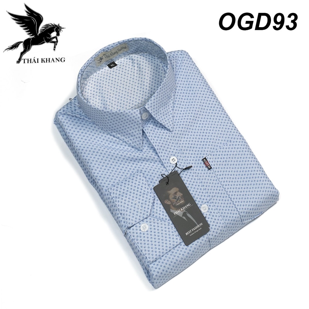 Áo sơ mi nam dài tay họa tiết trung niên vải kate mềm mát loại áo sơ mi dài tay form rộng trung niên SOGD9 | BigBuy360 - bigbuy360.vn