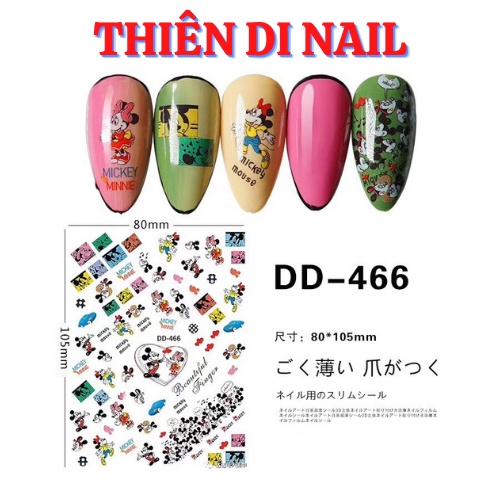 Stick dán móng trang trí hoạ tiết mickey Thiên Di Nail