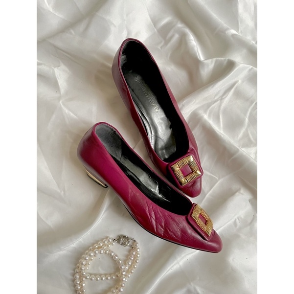 Giày bệt vintage mũi nhọn/size 37/230mm