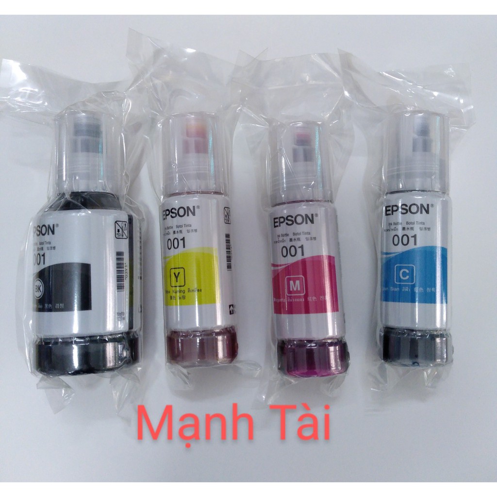 Mực in 001 hàng chính hãng - chai 70ml - dùng cho máy in epson L4150 / 4160 / 6160 / 6190...