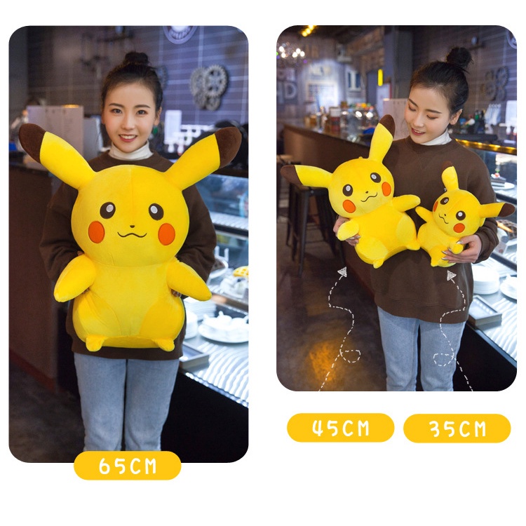 Gấu bông teddy bear Pikachu, thú nhồi bông cao cấp hình pikachu nhiều size Quà tặng lễ hội sinh nhật