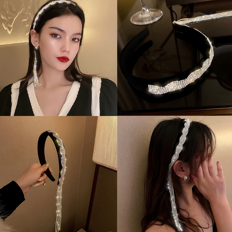 Băng Đô Đính Đá Và Ngọc Trai Lấp Lánh Thời Trang Cho Nữ