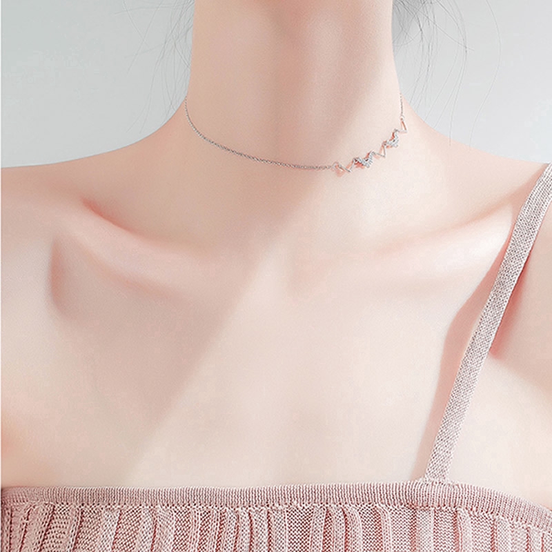 Vòng cổ chocker bạc đính đá pha lê thời trang nữ | BigBuy360 - bigbuy360.vn