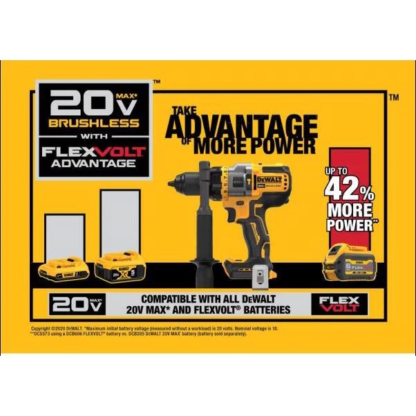 DEWALT DCD999N Thân Máy Khoan Pin Động Lực 3 Chức Năng 20V Max FlexVolt Advantage - Chính Hãng - SKU DCD999 DCD999N