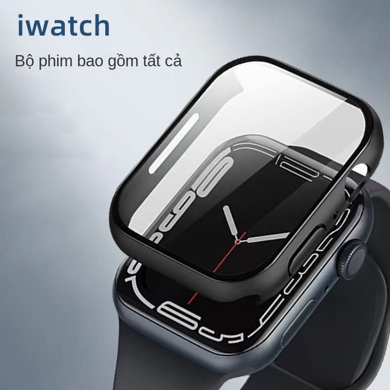 Ốp kèm kính cường lực bảo vệ đồng hồ thông minh dành cho apple watch series 8 7 6 5 4 SE iwatch  40/44mm 41/45/49mm