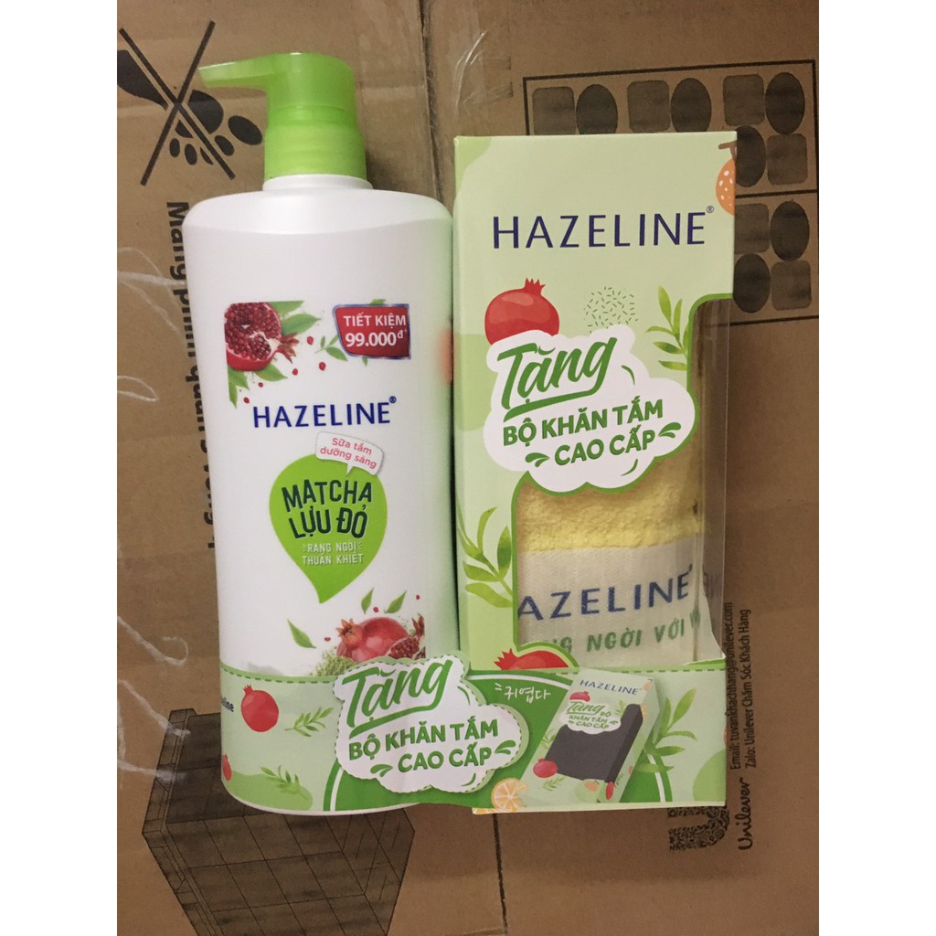 Sữa tắm Hazeline Yến Mạch Dâu Tằm / Matcha lựu đỏ 670g + Tặng khăn hoặc dép đi biển | BigBuy360 - bigbuy360.vn