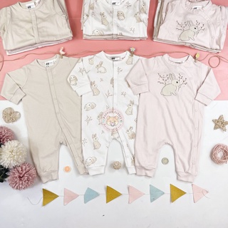Set 3 bộ body liền bé gái màu hồng HM