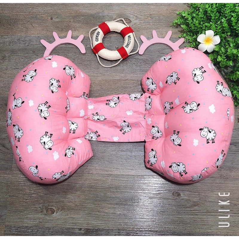 Gối chặn bầu cao cấp cho mẹ và bé 2 in 1
