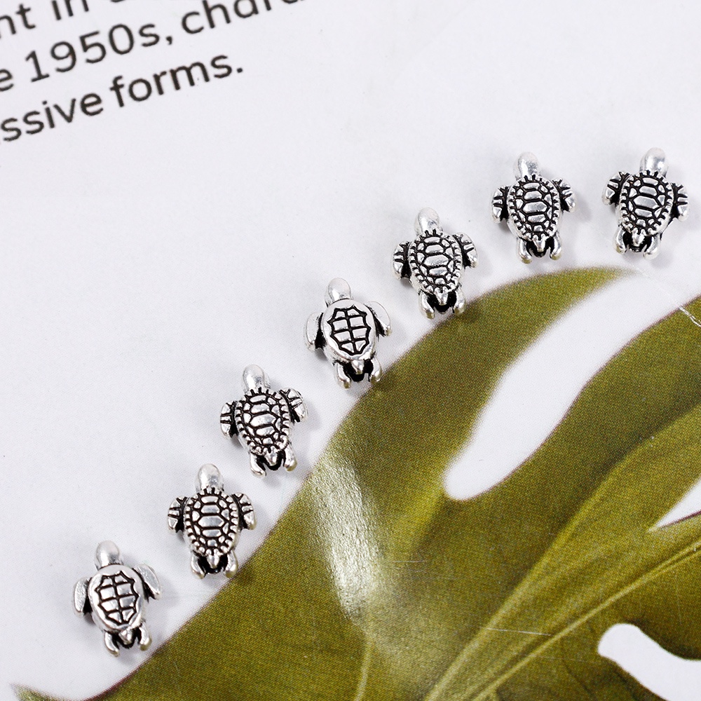 Set 80 Hạt Xâu Chuỗi 9mm Hình Rùa Biển Làm Trang Sức