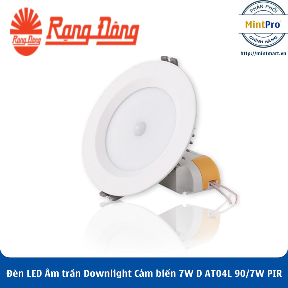 Đèn LED Âm trần Downlight Cảm biến 7W D AT04L 90/7W PIR Rạng Đông - Hàng Chính Hãng