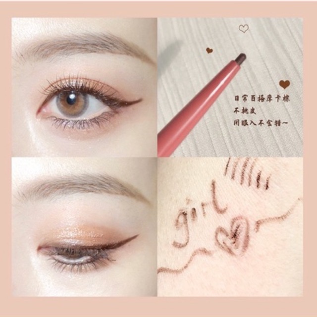 Chì Gel Kẻ Mắt Sáp Siêu Mảnh Lâu Trôi, Không Lem Gel Eye Crayon Eyeliner