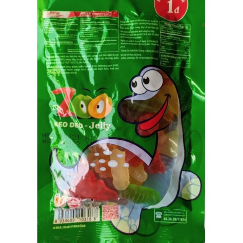 MỚI] KẸO DẺO TUỔI THƠ KHỦNG LONG BIBICA GÓI 100gram