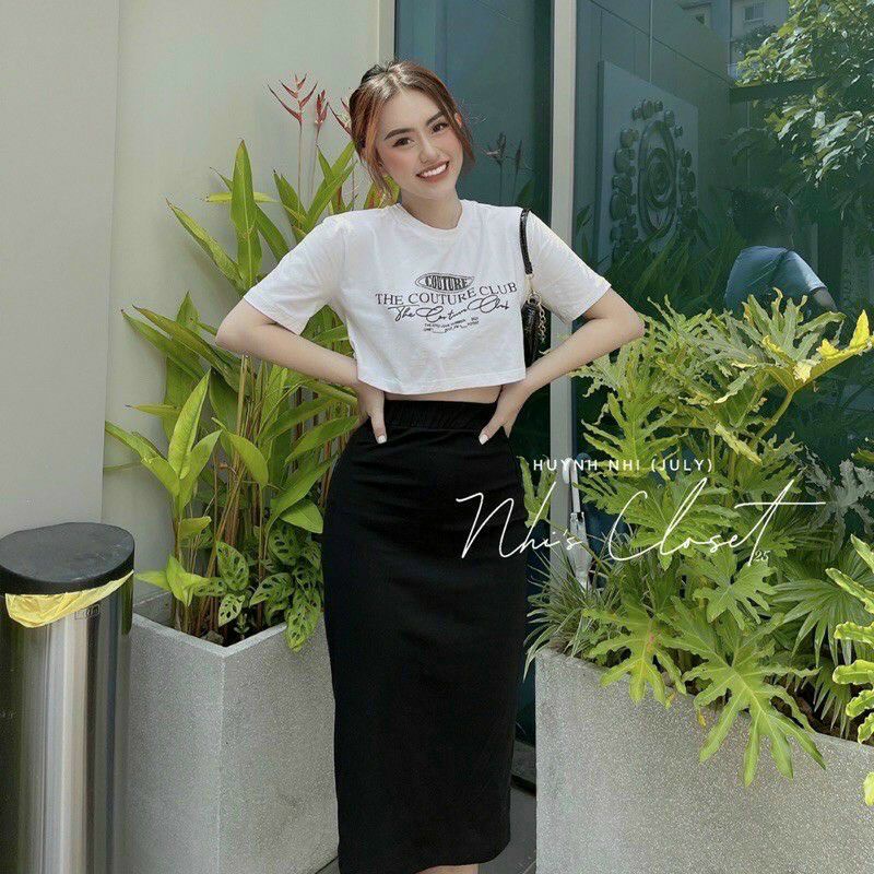 Chân váy body bút chì lụa xinh