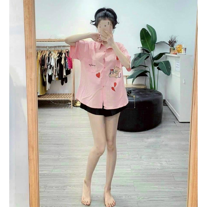 áo sơ mi in gấu DT00011 | BigBuy360 - bigbuy360.vn