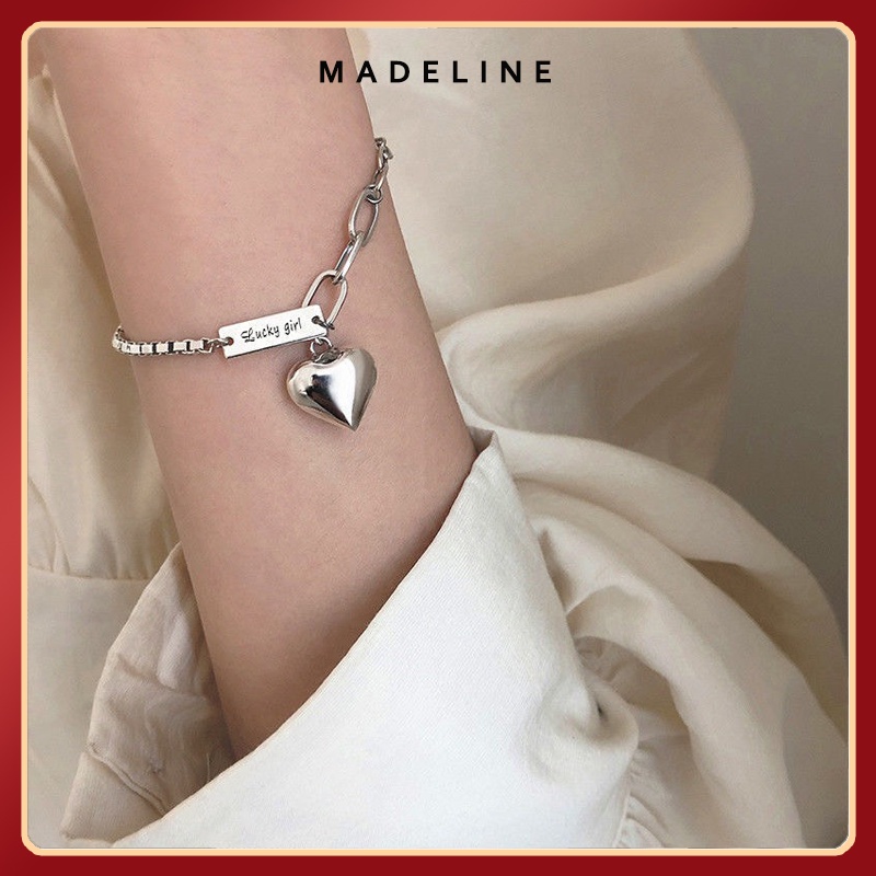Vòng đeo tay nữ Madeline T26 kiểu mới mặt trái tim tuyệt đẹp