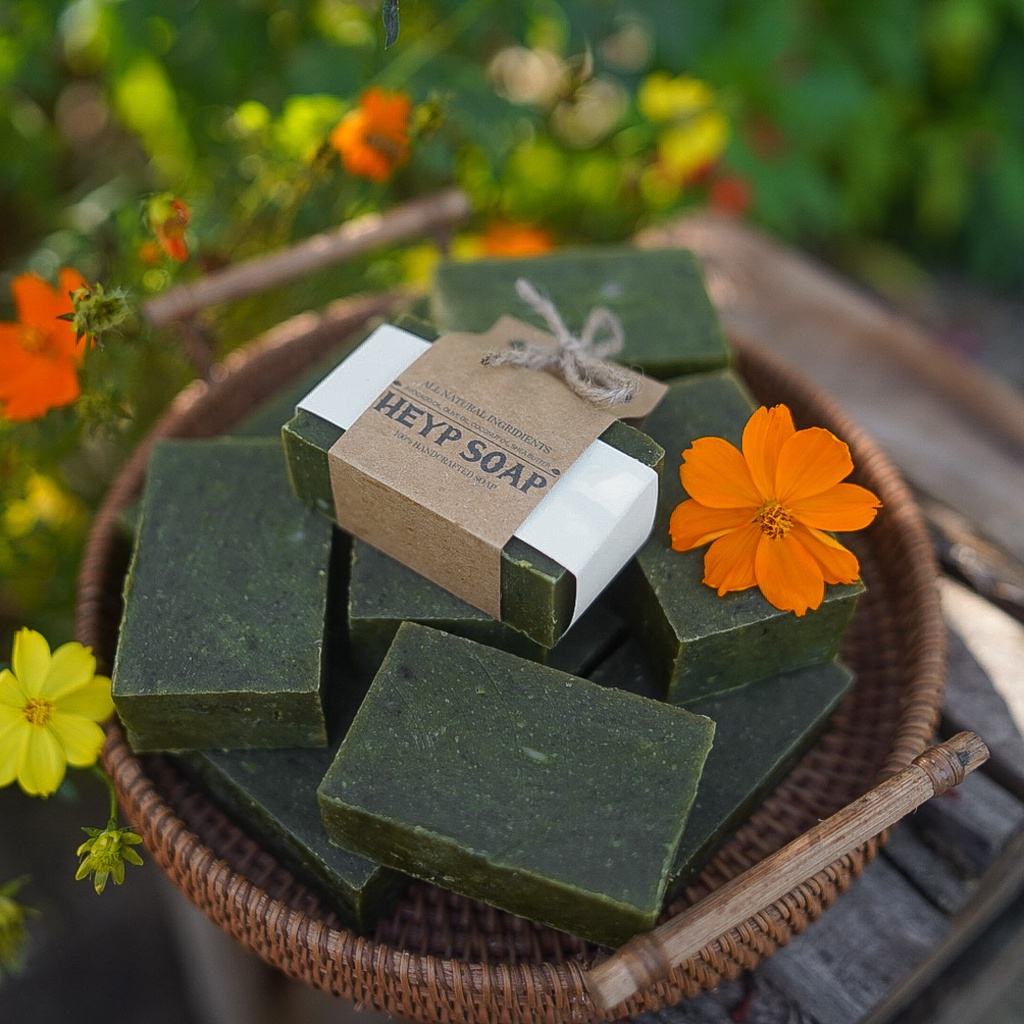 Xà Phòng Mướp Đắng Rừng HEYP SOAP, Xà Phòng Hữu Cơ Ngừa Mụn Lành Tính Cho Da Mặt Và Body