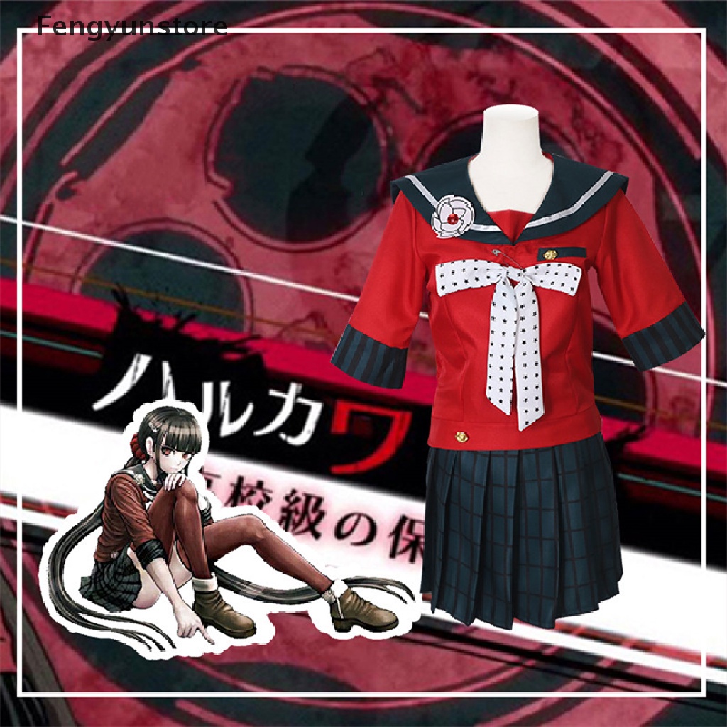 【Feng】 Anime Danganronpa Harukawa Maki School Girls Uniform Set Cosplay Costume .