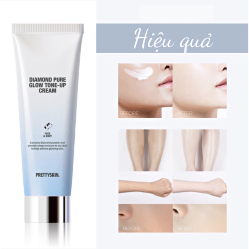 Kem Dưỡng Trắng Nâng Tone Face & Body Pretty Skin Kim Cương 100ml