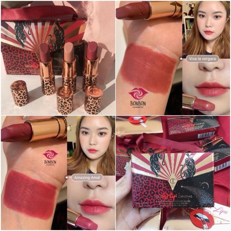 SET SON MINI CHARLOTTE TILBURY HOT LIPS 2 MINI LIP SET