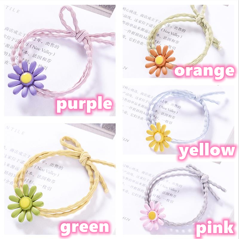 Dây Chun Buộc Tóc Gắn Hoa Xinh Xắn Dành Cho Bé Gái