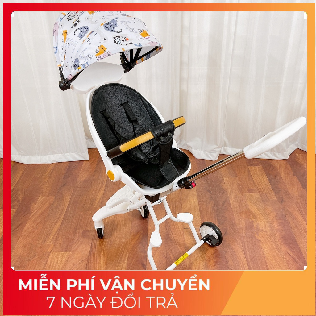 Xe Đẩy gấp gọn NGẢ SÂU 360 - M8 2 chiều 2 Tư Thế Cho Bé Gấp Gọn KÈM ĐỆM VÀ Ô CC