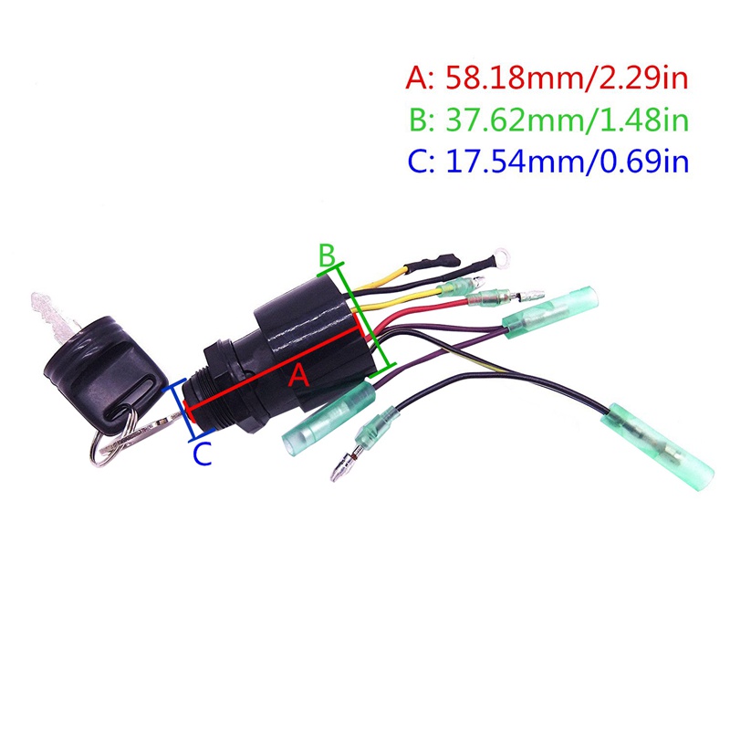 Công Tắc Chìa Khóa Động Cơ 3 Vị Trí 87-17009a5 Cho Mercury Outboard