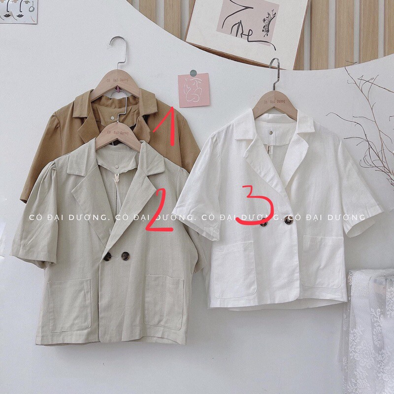 [Mã WASTMAY giảm 15% tối đa 30K đơn 150K] áo blazer thô