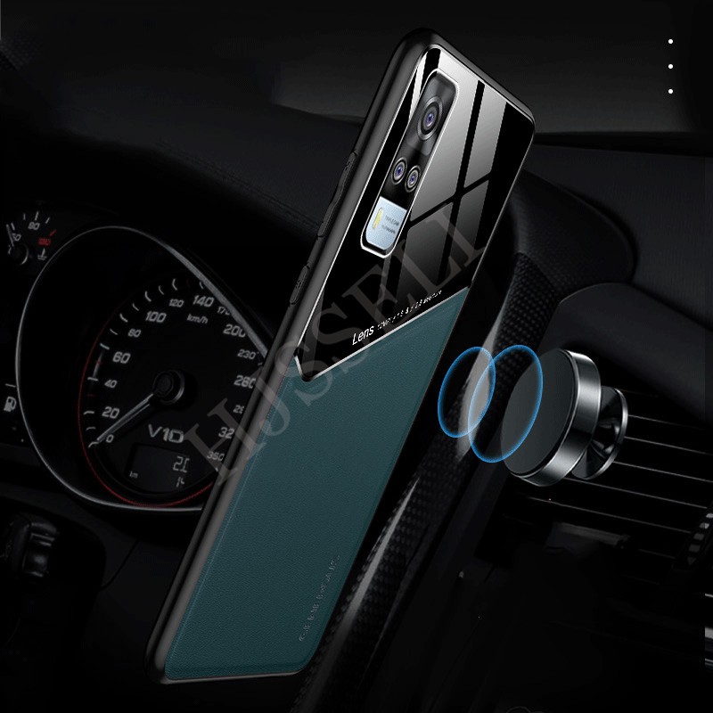 Ốp điện thoại Da Pu Viền Tpu Mềm Chống Sốc Cho Vivo Y51 Y51 2020 Y 51 Vivoy51