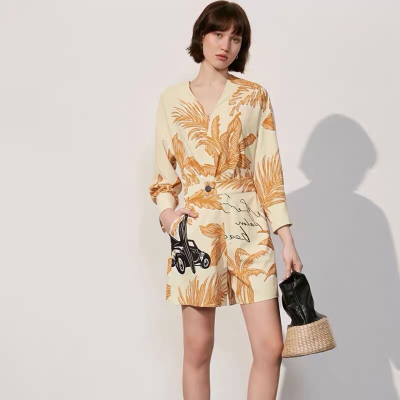 Jumsuit hoa vàng Lily