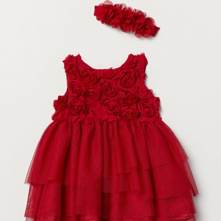 Váy H&M kids hoa hồng nổi