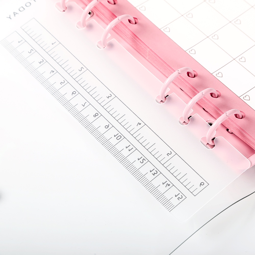 Sổ Tay 6 Vòng Trong Suốt Thiết Kế Dễ Thương Nhỏ Gọn Tiện Dụng Cho Học Sinh