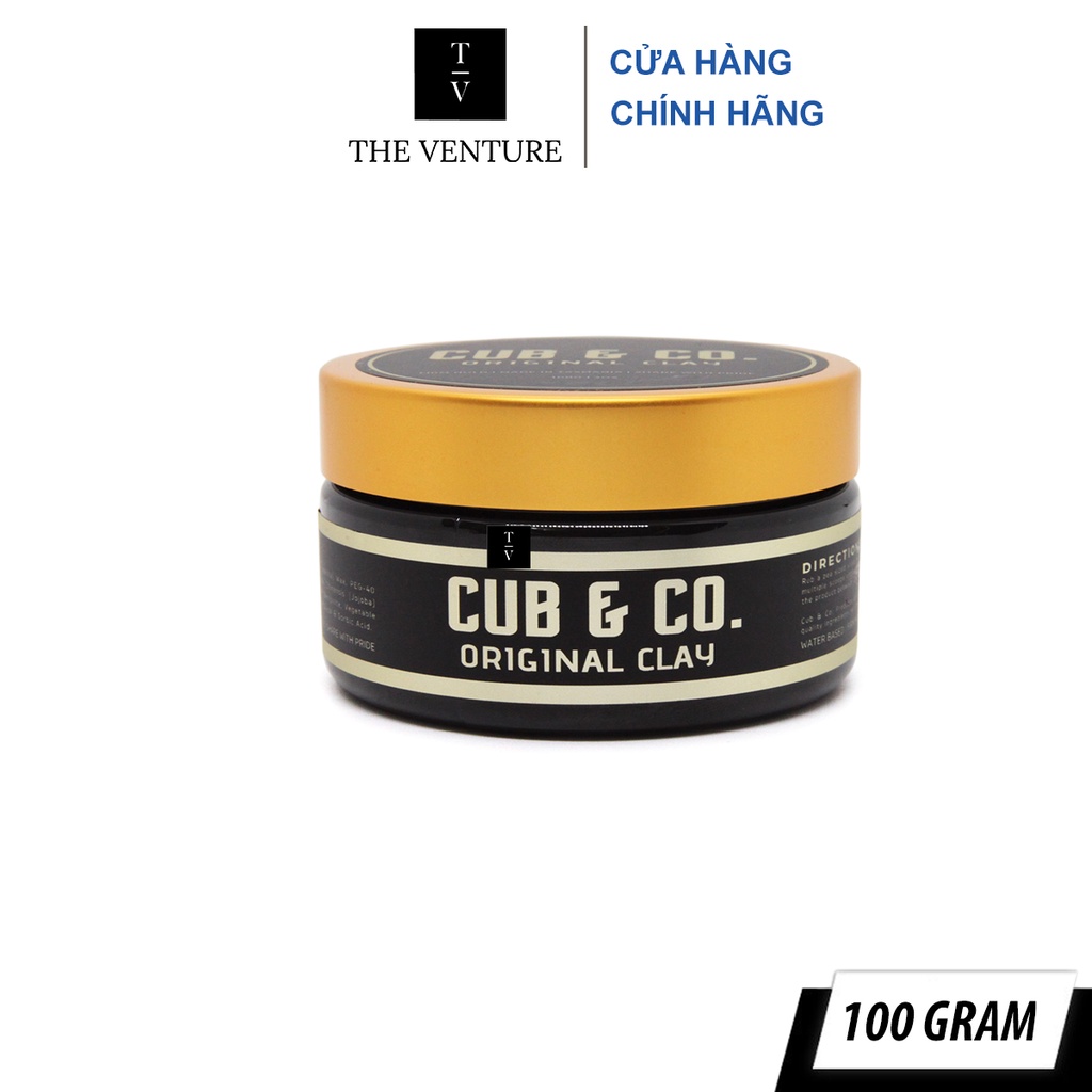 Sáp Vuốt Tóc Nam Cub &amp; Co Original Clay Chính Hãng - 100 Gram