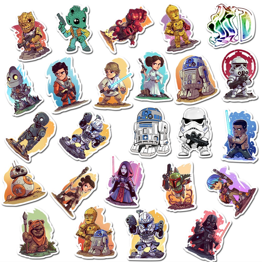 ❉ Star Wars Series 01 Stickers ❉ 50Pcs/Set Movie Cartoon DIY Fashion Mixed Doodle Decals Stickers