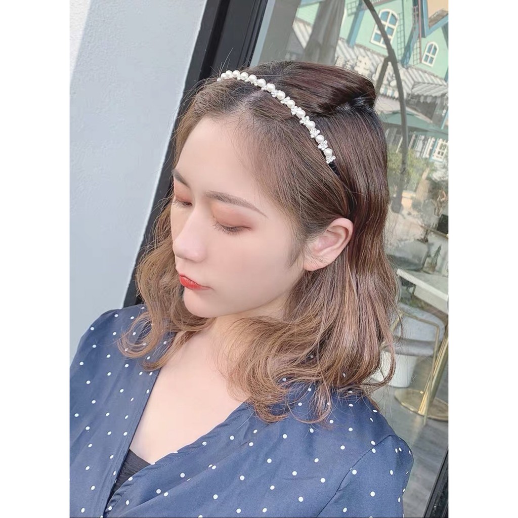 Bờm Cài Tóc Đính Đá Tiểu Thư
