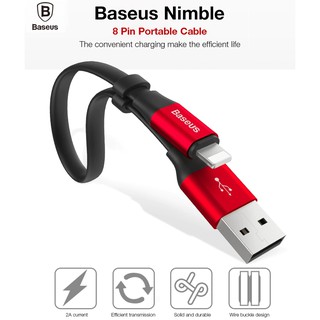 Cáp sạc cho iPhone Baseus Nimble dài 23cm