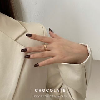 Nhẫn nữ độc lạ kiểu dáng chocolate chảy Jiwon