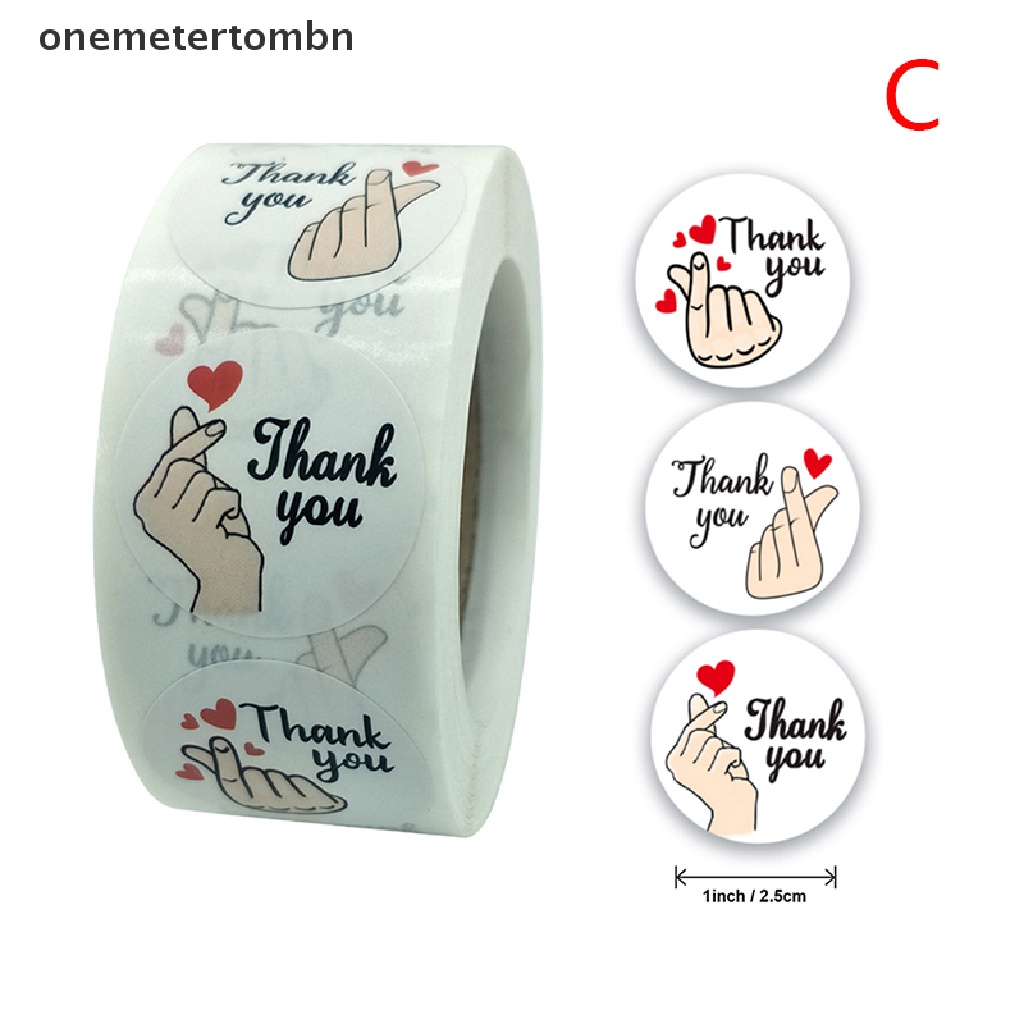 Cuộn 500 miếng dán chữ thank you trang trí xinh xắn