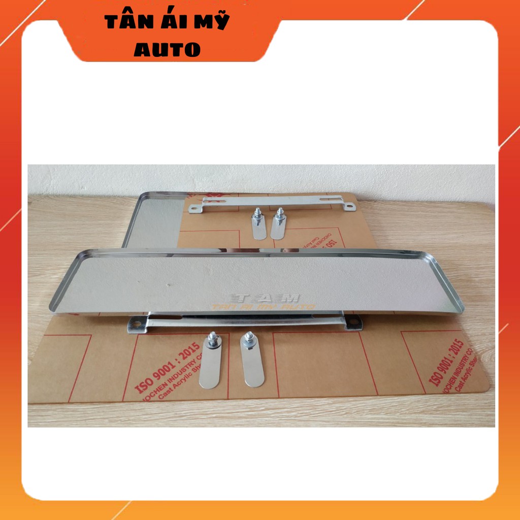 Combo khung biển inox vuông và dài có tấm nhựa mica trong suốt
