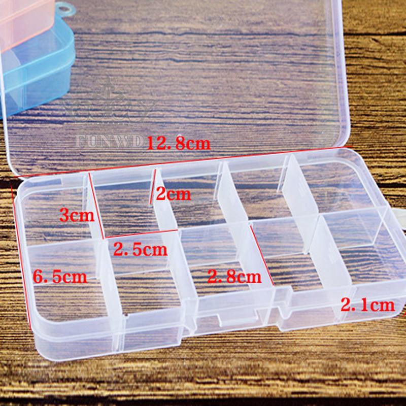 10/15/24 Compartments Plastic Box Jewelry Bead Storage Container DIY Organizer