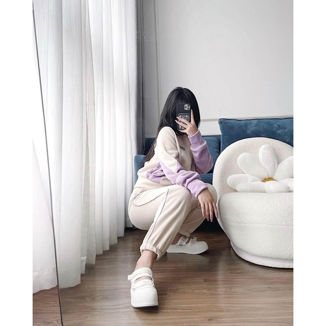 BỘ NỈ DÀI AD PHỐI TAY MẪU MỚI