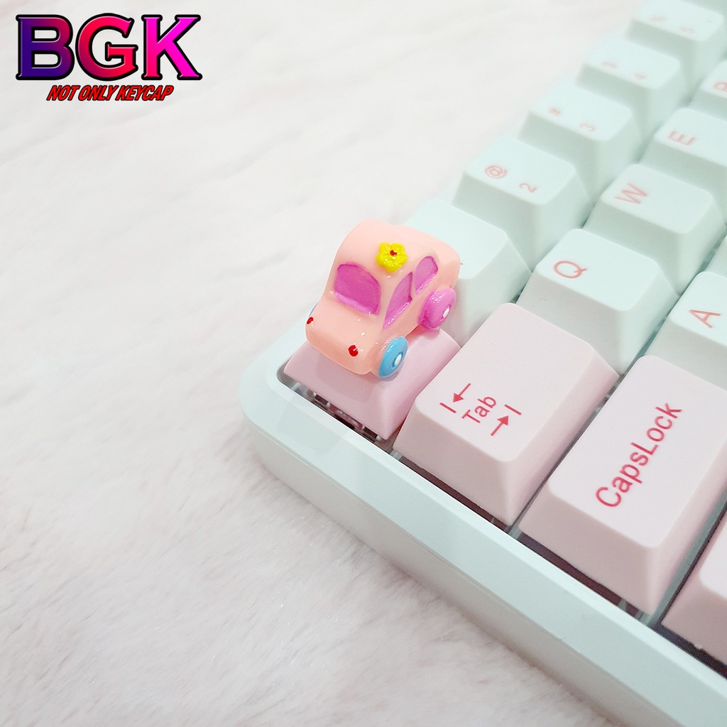 Keycap Lẻ hình ô tô nhỏ cực đẹp và dễ thương ( keycap resin độc lạ )( Keycap Artisan )