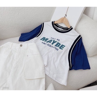 SET ÁO CROPTOP KÈM CHÂN VÁY (KÈM VIDEO HÌNH THẬT)
