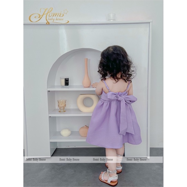 Váy công chúa Tina tím cho bé gái HOMI BABY HOUSE đầm công chúa tina tím cho bé dự tiệc dạo phố